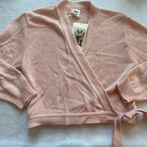 90s ballet pink wrap top
